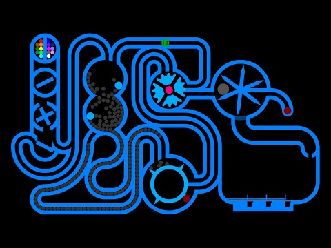 Pipeline 2 - Reversible - Marble Race in Algodoo