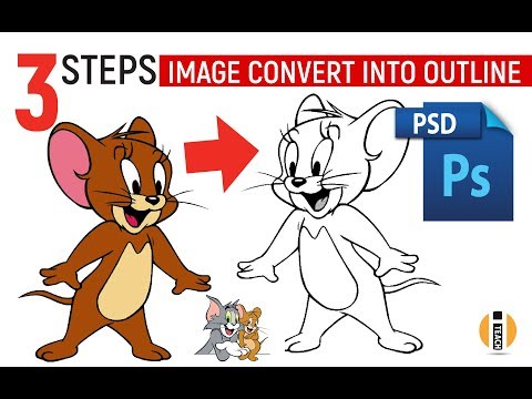 image convert into outline in photoshop