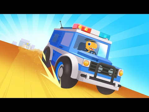 Dinosaur Police Car kids Games Video