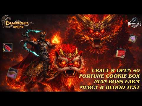 Drakensang Online - Open 50 Cookie Box & Test Drop Nian in Mercy & Blood! DSO
