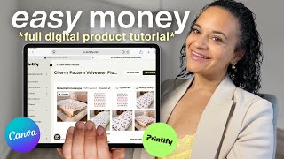 You can make EASY money online with this lazy digital product using Canva and Printify