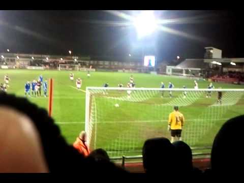 Andy mangan scoring to make it 1-1 against grimsby