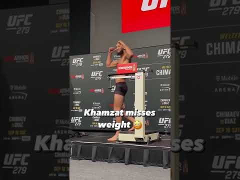 Khamzat Chimaev misses weight ahead of his UFC 279 main event bout 😳