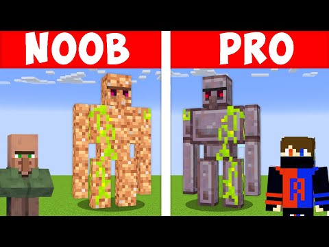 NOOB GOLEM vs PRO GOLEM in Minecraft