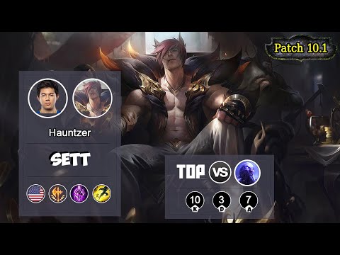 GG Hauntzer Sett Top vs Ryze | LOL | S10 NA Placements - Full Gameplay