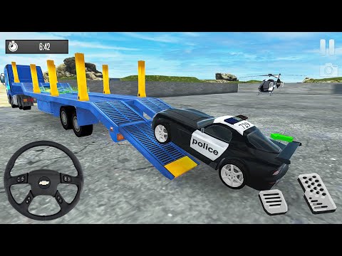 Police Car Transporter Truck - Police Transport Game 2022 - Android Gameplay