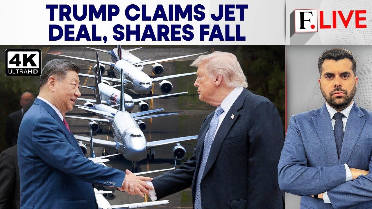 Trump Says Xi Agreed To Buy 200 Boeing jets, Shares Drop 4% | Firstpost Live | 4K