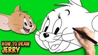 How to draw Jerry - Easy step-by-step drawing lessons for kids