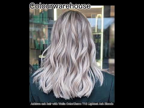 #ashblonde hair at home with Wella Color Charm T18...