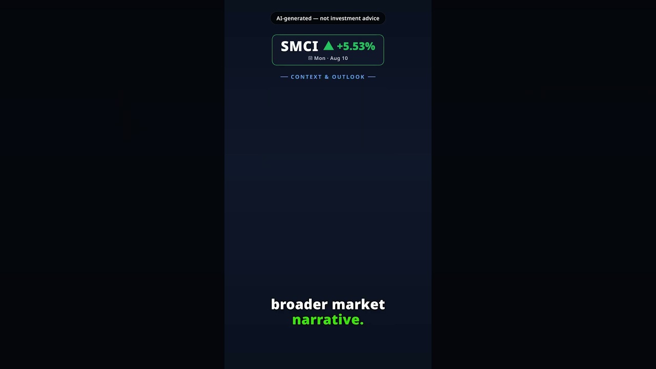 Why Is Supermicro Stock Spiking Today? SMCI +5.53% (Aug 10)