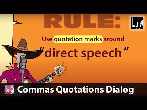 Commas Quotations Dialog Song – Learn Grammar – Learning Upgrade App