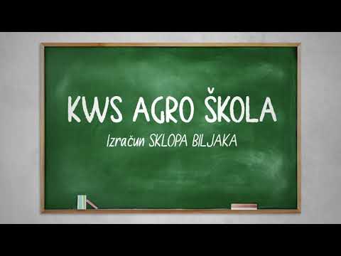 KWS AGRO ŠKOLA - Izračun SKLOPA BILJAKA