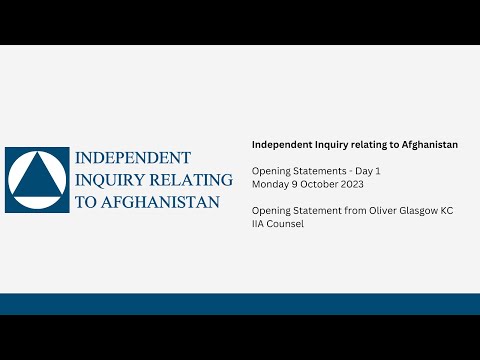 Opening Statement, Oliver Glasgow KC Day One - Monday 9 October PM