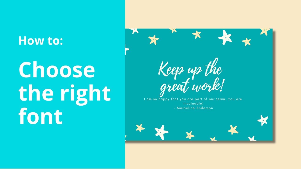 Choosing the right font for your Canva design