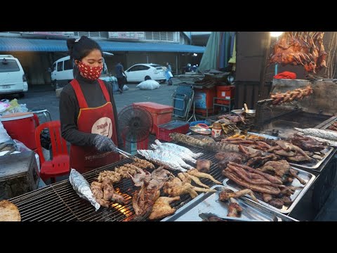 Yummy Yummy Varieties of Street Food in Evening @Phsa Orussey - Orussey Street Food at Night