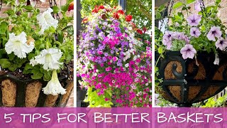 5 Tips For Better Hanging Baskets 🌷 || Hanging Flower Basket Ideas || Hanging Plant Basket