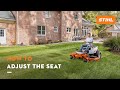 Seat Adjustment: STIHL RZ 100, 200 Series | STIHL Tutorial