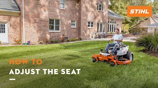 STIHL Seat Adjustment: STIHL RZ 100, 200 Series