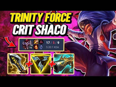 Trinity Force Crit Shaco Jungle - S14 Ranked [League of Legends] Full Gameplay - Infernal Shaco