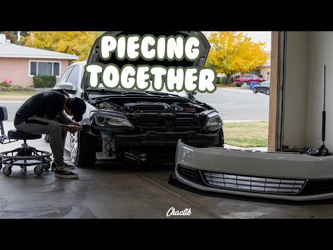 Piecing Together My new Front Bumper For My Volkswagen MK6 - Also Restored & Coated the Trim