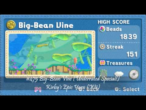 MistressZelda's List of Amazing VGM! #475 Big Bean Vine Kirby's Epic Yarn
