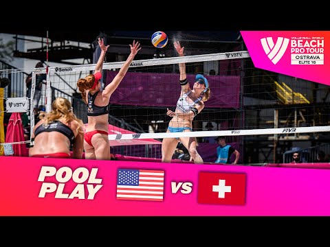 Hughes/Cheng vs. Hüberli/Brunner - Pool Play Highlights | Ostrava 2024 #BeachProTour
