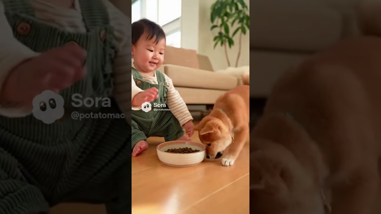 犬の躾ができる赤ちゃん| #shorts #animals #baby