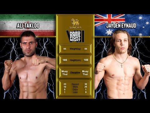 HKFN VIII Jayden Eynaud a young Aussie knock out specialist VS Ali Takloo a veteran in the ring.