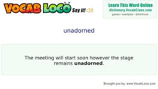 Video thumbnail for unadorned