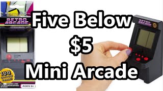 Video thumbnail for Retro Arcade 100 Exciting Games Review - Five Below $5 Mini Arcade by The No Swear Gamer