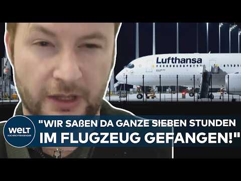 Video Thumbnail: FLUGHAFEN MÜNCHEN: "Ein Unding von Lufthansa!" Hunderte Passagiere über Nacht im Flieger eingesperrt