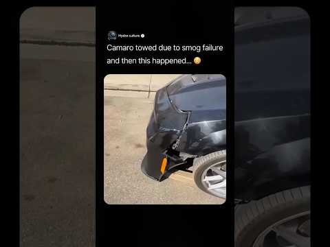 Camaro towed due to smog failure and then this happened... #camary #camaro