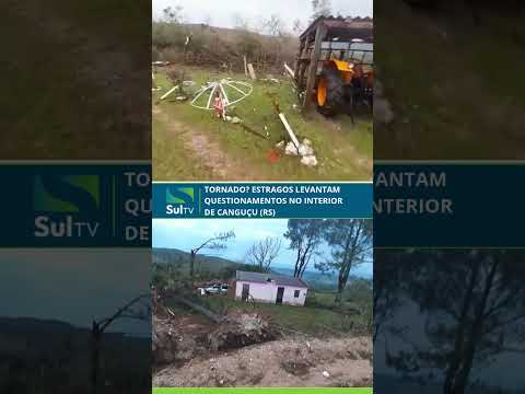 tornado? estragos levantam questionamentos no interior de Canguçu (RS) #sultv #riograndedosul