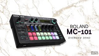 Video thumbnail for ROLAND MC-101 GROOVEBOX | Overview Demo by moogaudio