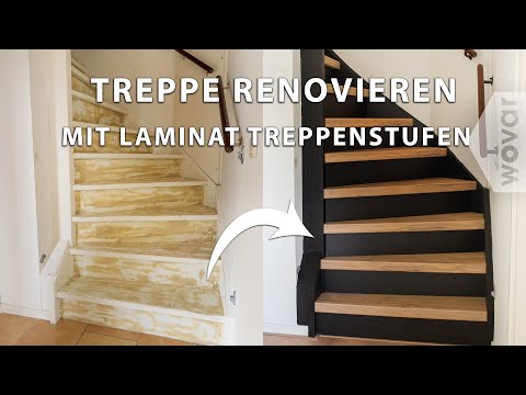 Renovating stairs with laminate stair treads | Cladding stairs