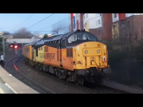 *Thrash and Clag* Rare Class 37 test train passes Manors Station.