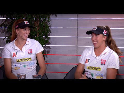 Dorina Klinger & Ronja Klinger im Beach Volleyball Team Austria Talk (Baden 2023)