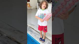 DAVI DERRUBOU GELO NA PISCINA 😮💦 #tiarutedavi