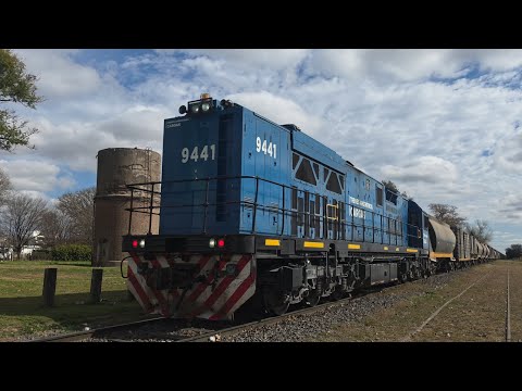 [4K] Tren cargado de NCA con la CRRC CDD-5A1 9441 pasando por Marcos Juárez!!!!!!