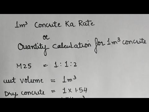 How to calculate cement ,sand & Aggregate for M25 Concrete | Cost Analysis of 1m3 Concrete