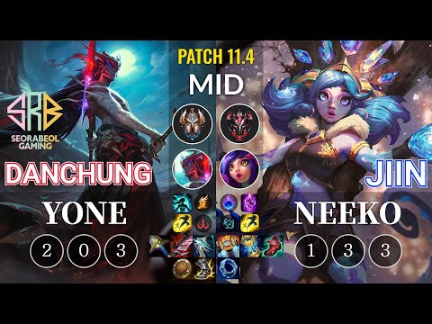 SRB Danchung Yone vs Jiin Neeko Mid - KR Patch 11.4