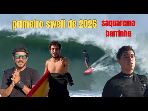 SWELL MONSTRO EM SAQUAREMA! Olha o que rolou na Barrinha primeiro swell 2026 no Rio de Janeiro 