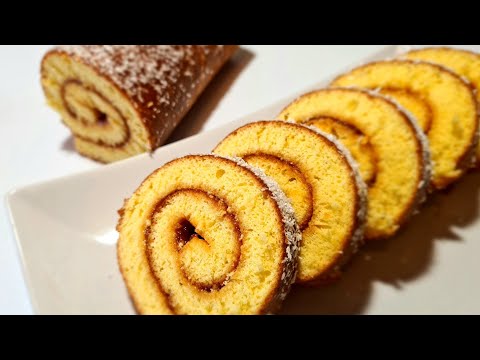 Jam roulade - the easiest and fastest recipe - the secret that eliminates the risk of breaking