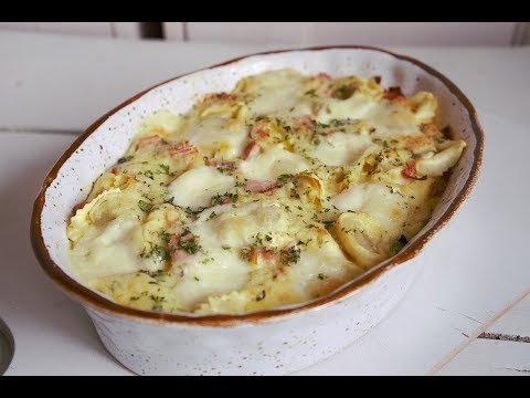 Tortellini Carbonara Auflauf /Schnelles Sommer-Rezept