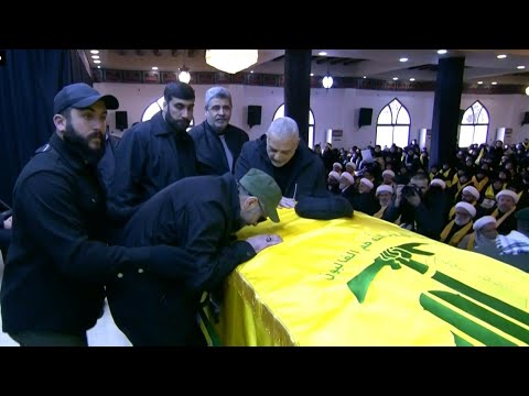 Coffin of Hezbollah senior official arrives for south Lebanon burial | AFP