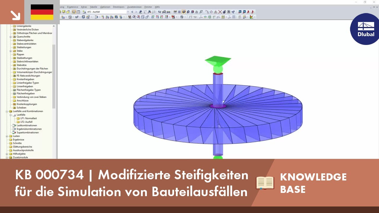 KB 000734 | Modifizierte Steifigkeiten für die Simulation von Bauteilausfällen