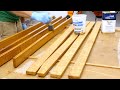 Making new slats for a garden bench from a rotten log