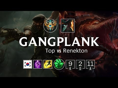 Gangplank Top vs Renekton - KR Challenger Patch 8.19