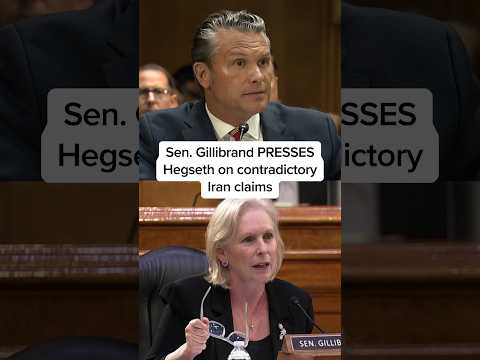 Sen. Gillibrand PRESSES Hegseth on contradictory Iran claims