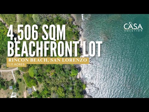 4,506 sqm Beachfront Lot For Sale in Rincon Beach, Chiriquí – Ocean Views & Private Boat Launch 🌊
